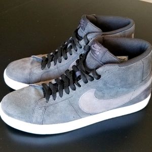 Nike SB Blazer Mid Men's 12 Cool Gray Suede Black
